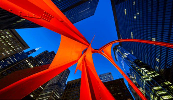 亞歷山大.考爾德的大型不銹鋼雕塑《火烈鳥(niǎo)》.gif 亞歷山大.考爾德的大型不銹鋼雕塑《火烈鳥(niǎo)》.gif